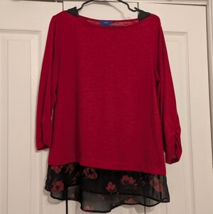 Lg Faux two-layer Dress Shirt